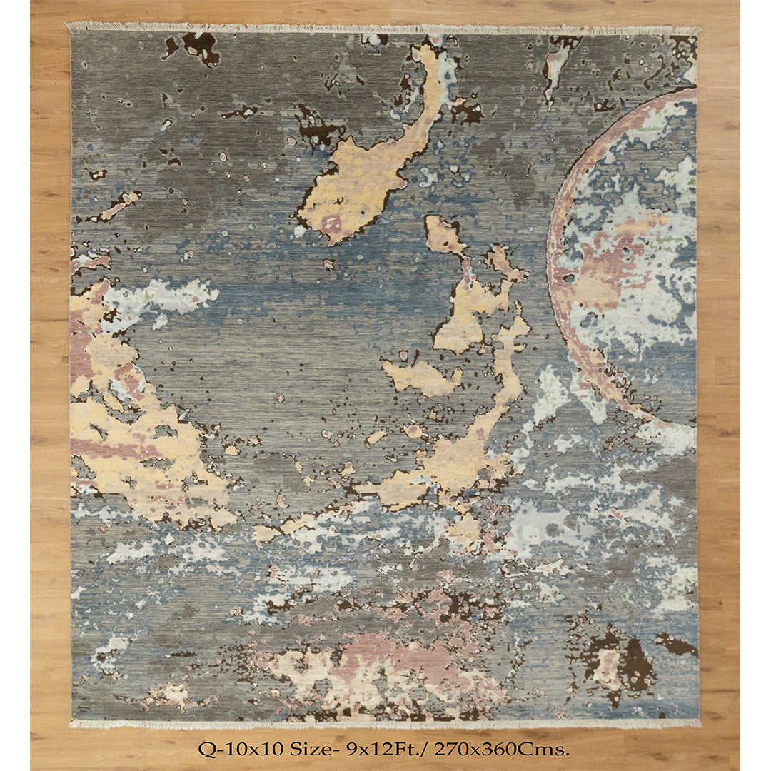 9x12 Genesis Earth Grey handmade Woolen Plush look Soft Pile Rug | Best Online Rugs USA